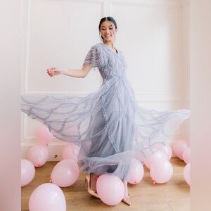 ivy city co diana dress in lilac